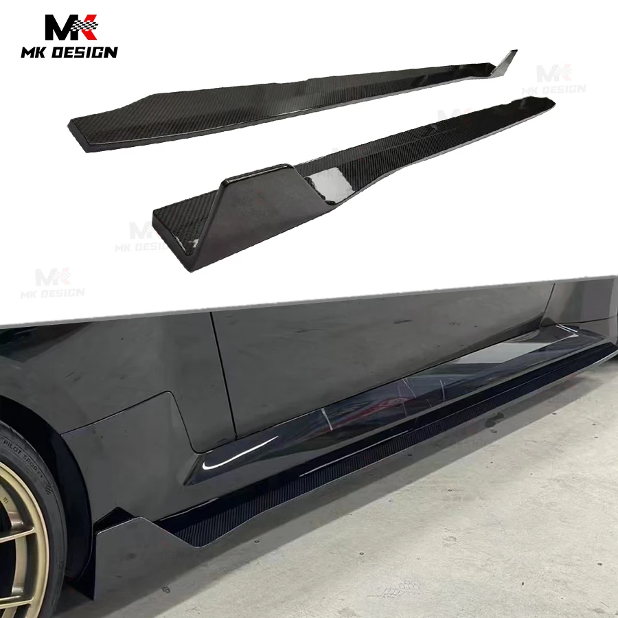 

Dry Carbon Fiber AD Style Side Skirts Extension Lip for BMW M2 G87 2023+ Rocker Panel Aprons Side Skirts Splitters Car Styling