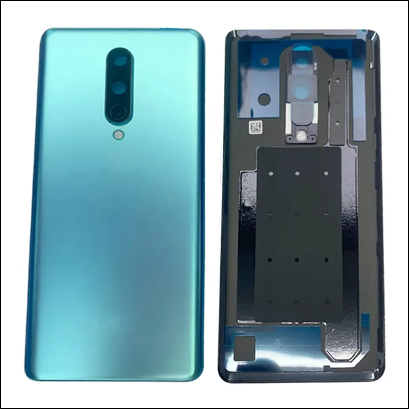 Battery Cover Rear Door Housing Case For OnePlus 8 Back Cover with Camera Frame Lens Logo Repair Parts