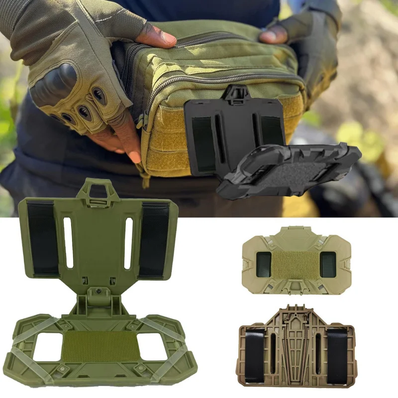Tactical MOLLE Admin Panel Foldable Phone GPS Holder Chest Rig Vest Accessory For Hunting Airsoft Outdoor