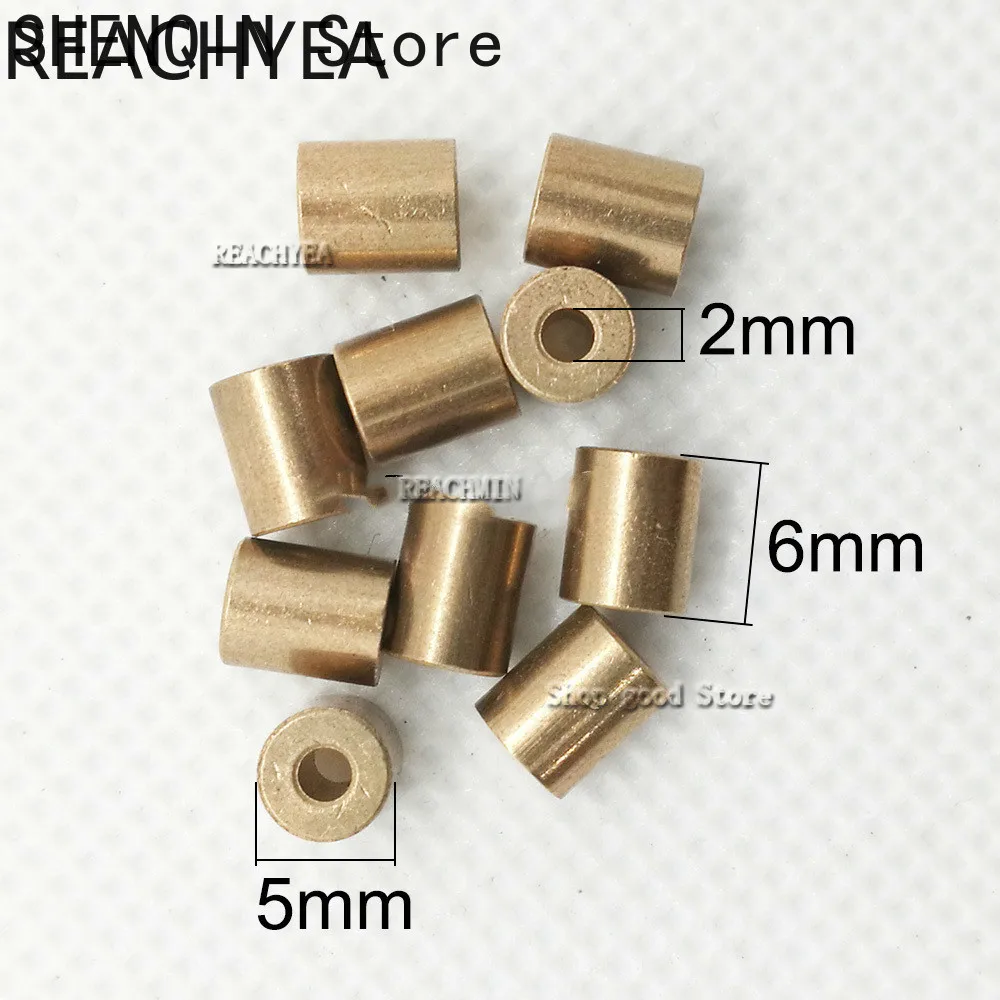 10pcs 2x5x6mm mini SAE841 copper tin brass bearing self lubricating bushing 2mm miniature smallest SINT C50 gtx fan bronze bush