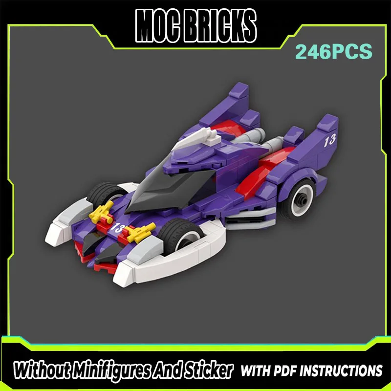 

Popular Anime City Car Model MOC Building Bricks VR40 Racing Car Modular Technology Gifts Holiday Assemble Children Toys Suit