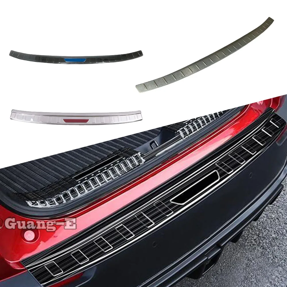 For Mazda CX-30 CX30 2020 2021 2022 2023 Trunk External Guard Covers Rear Bumper Panel Trim Stainless Steel Car Accessories 1PCs