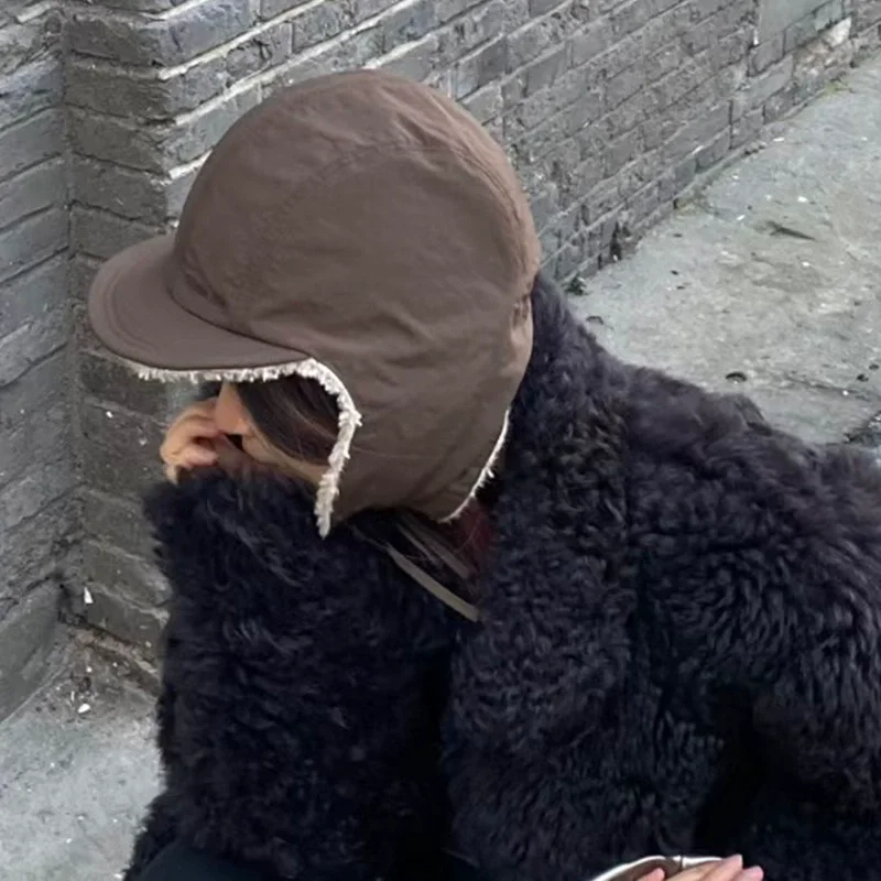 شتاء جديد سميكة أفخم Bomber القبعات للنساء في الهواء الطلق ركوب التزلج الدافئة واقيات الأذن تنوعا الأشرطة الطيار قبعات الرجال