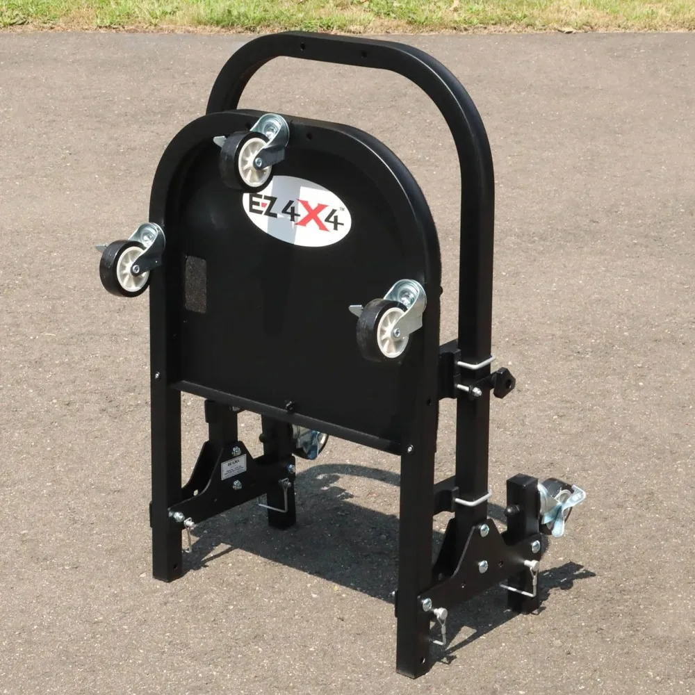 عربة تخزين سوداء مدمجة 4 × 4 ببابين مع رف قابل للطي لموديلات TJ وJK وJL #2