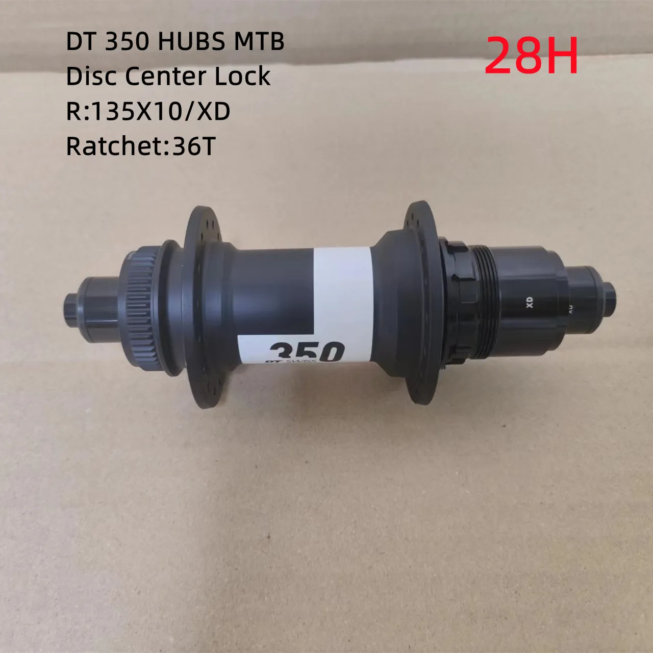 DT Swiss 350-MTB Classic Bike Pull Wheel Hub, 32H, 28H, Center Lock, Disc Brake, Front 100*9, Rear 135*10, Ratchet 36T, Original