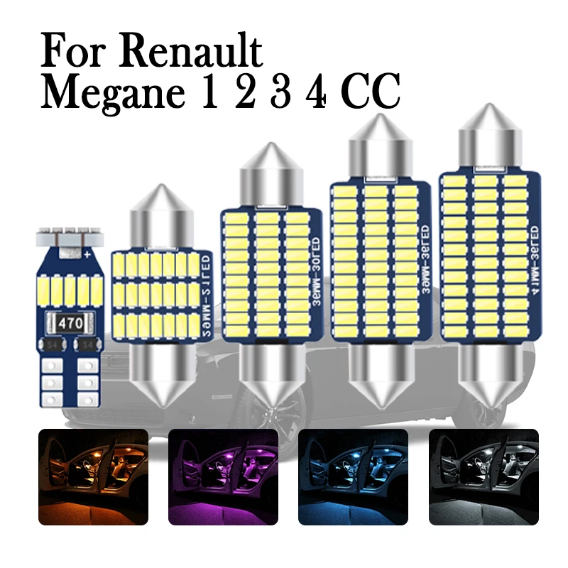 

For Renault Megane CC MK1 2 3 4 1997 1998 2006 2008 2010 2012 2014 2015 2016 2017 Accessories Car Interior LED Light Canbus