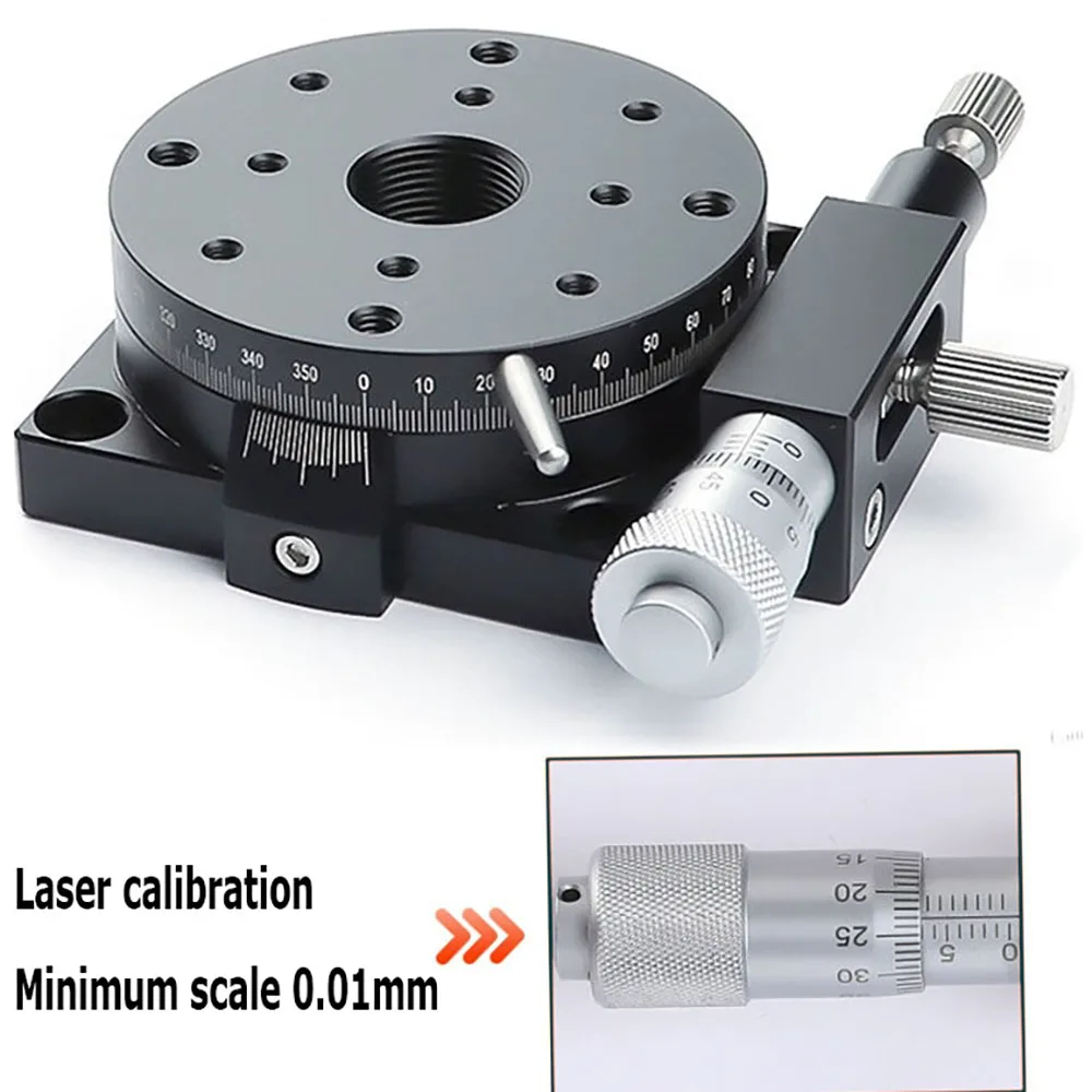 

Precision Fine Adjustment Turntable Work Platform RS60-L Manual R-Axis Rotary Stage