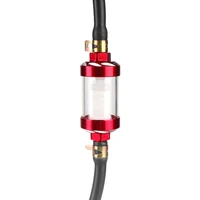 Universal 8mm Motorcycle Inner Fuel Filter Gasoline Filters + Petrol Fuel Line Hose + Clips Moto Scooter Dirt Bike ATV 3