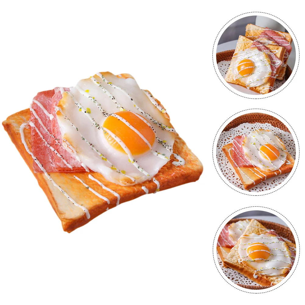 Simulated Bread Model Lifelike Toast Fake Decor Food Prop Toy Realistic Burgers Shop Display Cake Home Supplies