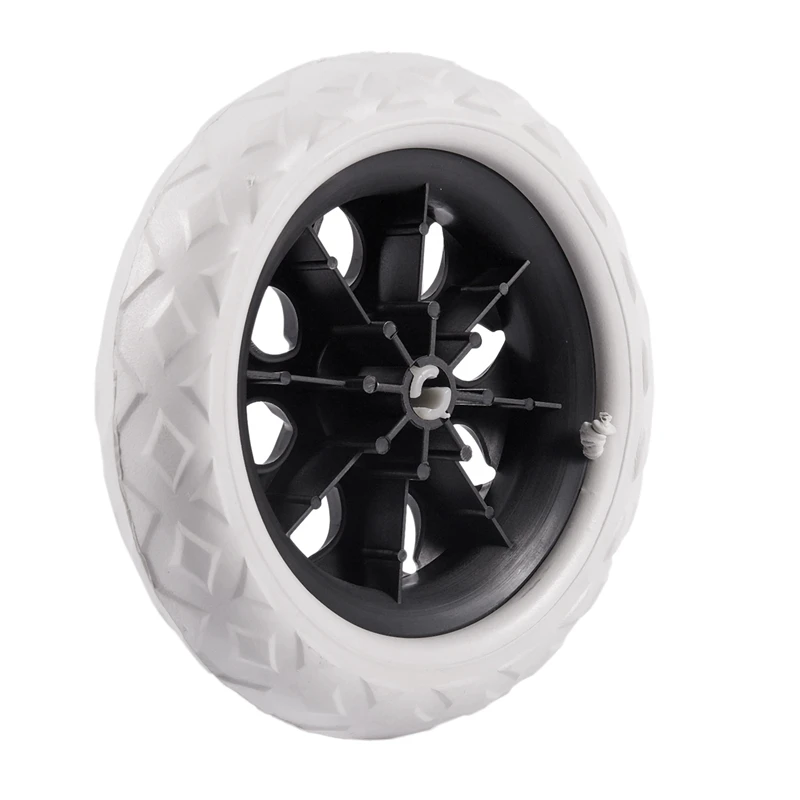 ¡Promoción! Carrito de compras de espuma con núcleo de plástico blanco y negro, ruedas de rueda de cartón, 2 unidades