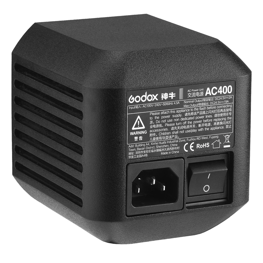 Godox AC400 AC Power Unit Source Adapter with Cable for AD400PRO Speedlite