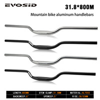 EVOSID Mountain Bike Handlebar, Aluminum Alloy Riser Bar, High-Strength for Downhill & Off-Road, 800mm, Polished Finish