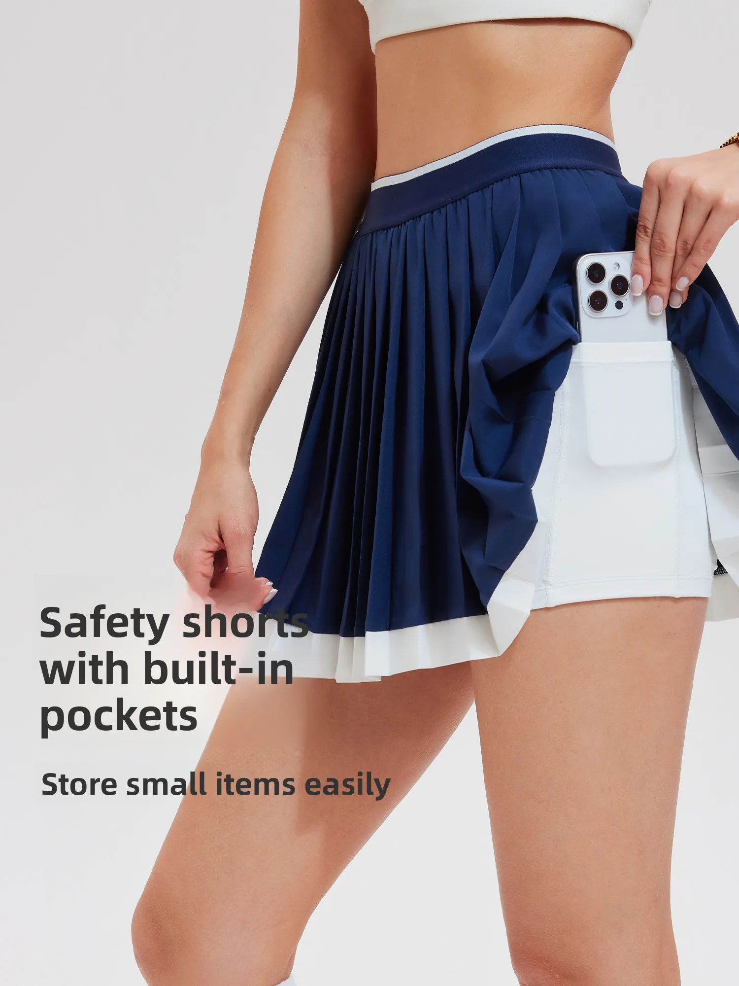 Women's Sporty  Skirt Tennis Uniform Quick Dry Yoga Fitness Skirts High Waist Elastic Waist Pleated Half Body Summer