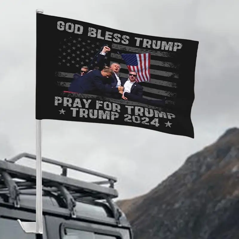 Trump 2024 Car Flags 12x18 Inch UV Fade Resistant Fade Resistant Country Flags Car Flags For Party