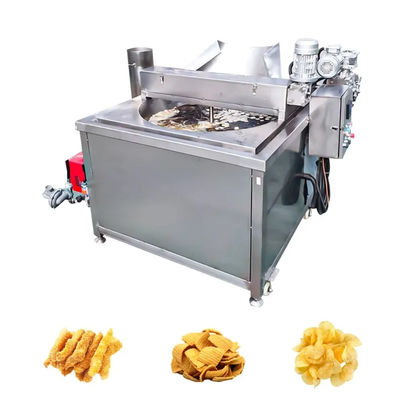 Freidora Eléctrica Industrial Continua | Freidora Redonda para Patatas/Papas Fritas/Maíz/Donuts/Haba (Grado Alimenticio)