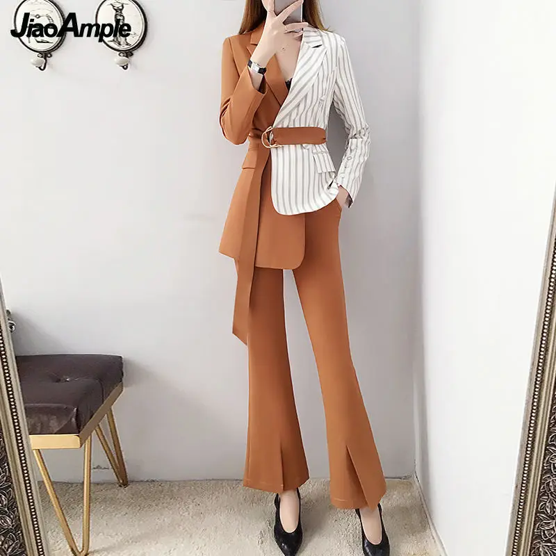 2022 Spring and Autumn New Suit Jacket Pants Two Piece Women's Elegant Slim Coat Trousers Set Korean Fashion Casual Blazers Suit