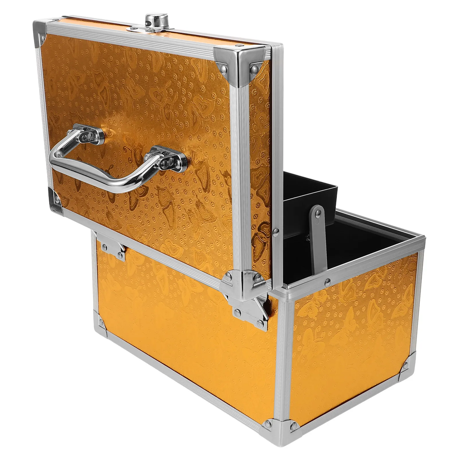 

Heavy Duty Tool Storage Box Aluminum Alloy Toolbox Portable Handle Tools Carrying Case Multi-Functional Organizer For Outdoor