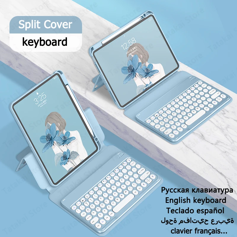 

Keyboard Split Cover for Funda iPad Mini 6 Keyboard Case for iPad Mini 6 Case 2021 Mini 6th Gen 8.3 inch Korean English Keyboard