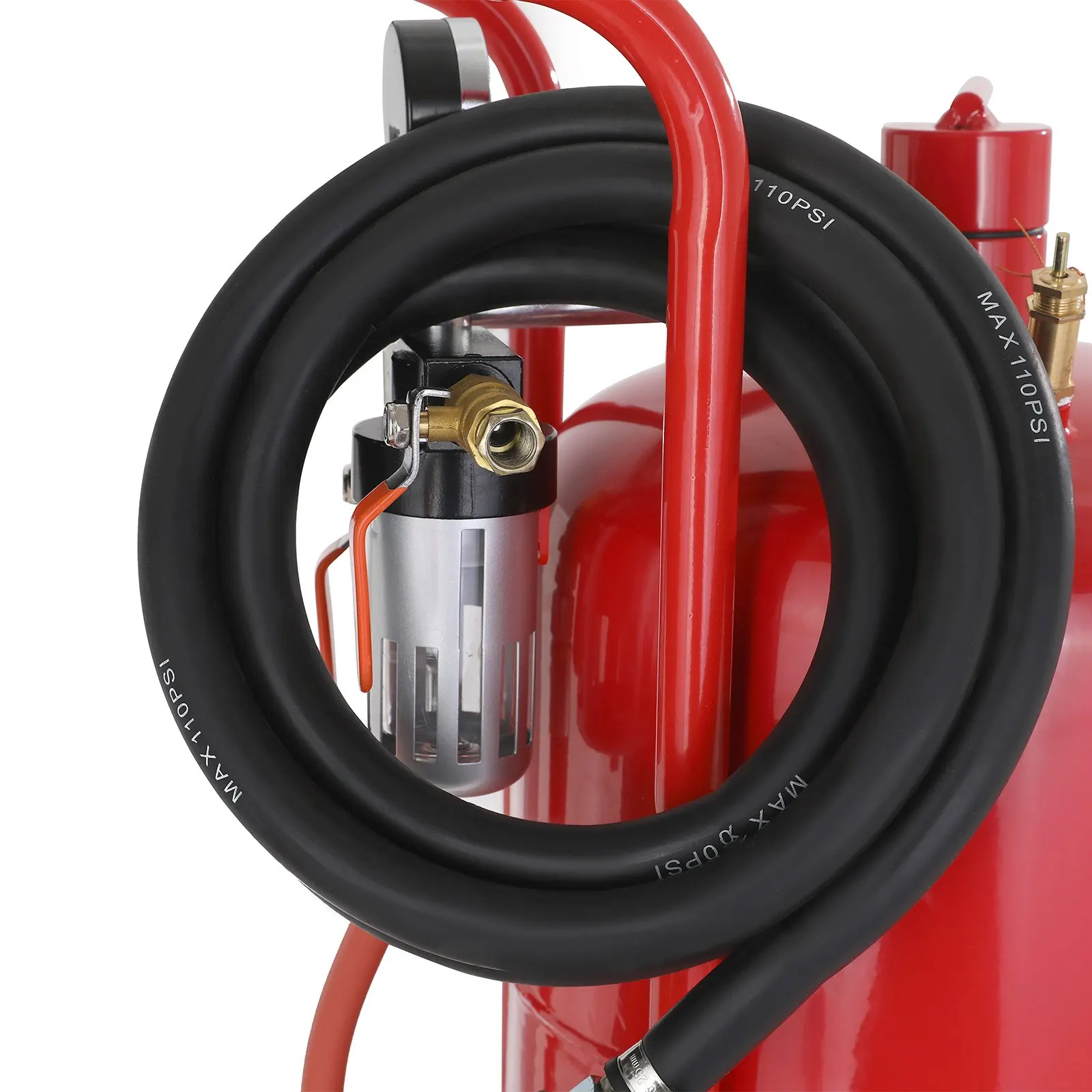 VEVOR 10Gal/40L Sandstrahler-Set, Keramikdüse, Absperrventil, 2,5-m-Schlauch und 6-Zoll-Räder mit Körnungsleistung, tragbare Sandstrahlausrüstung