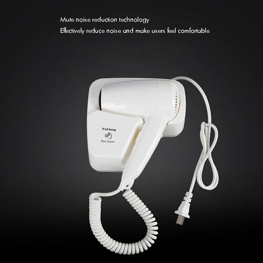 Sèche-cheveux mural pour peau sèche, souffleur à 2 vitesses, blanc, hôtel, maison, 1400 W