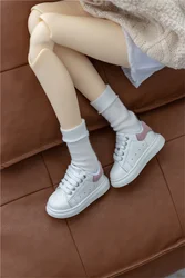 BJD Doll Shoes Toys Girls Boys 1/3 1/4 1/6 Low-top Simple Cute Baby Small White Versatile Daily Casual Board Shoes Accessories