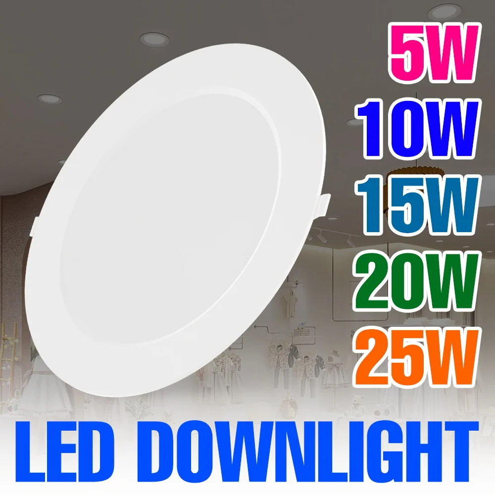 

25W LED Ultra Thin Downlight 220V Recessed Round Panel Lamp Home Ceiling Lamps Balcony Foyer Study Living Room Corridor Lighting