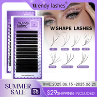Wendy Lashes YY Shape Eyelash Extensions Automatic Flowering W Shape Bloom 3D 4D 5D 6D 8DPremade Supplies Black Lashes Cilios 5D