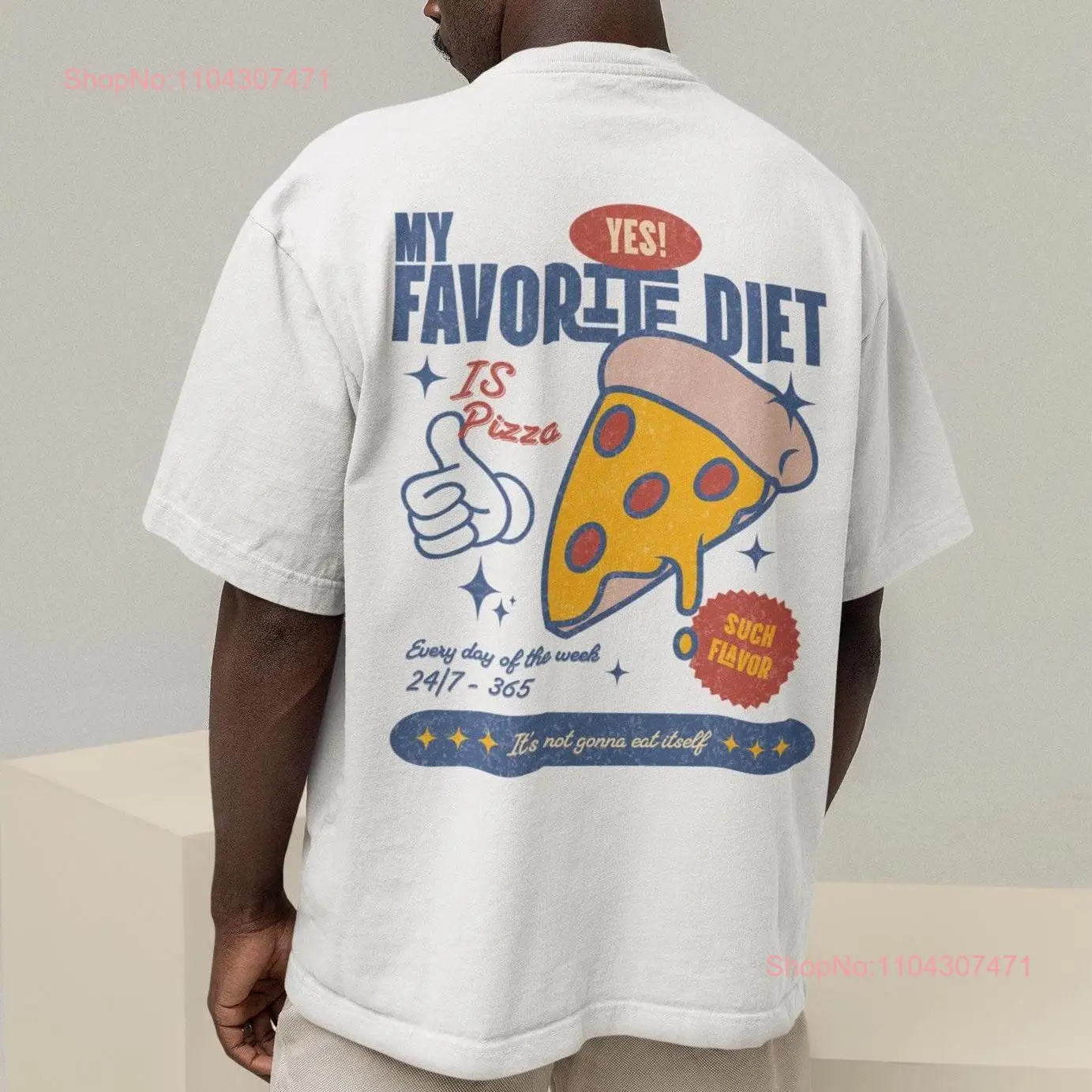 My Favorite Diet is Pizza Comfort Colors T Shirt Italy Print Funny Food Retro for Dad Boyfriend Best Friend