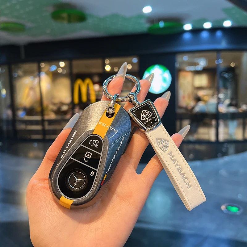 Caso chave do carro fob capa titular proteger para mercedes benz 2022 c s classe w206 w223 s350 c260 c300 s400 s450 s500