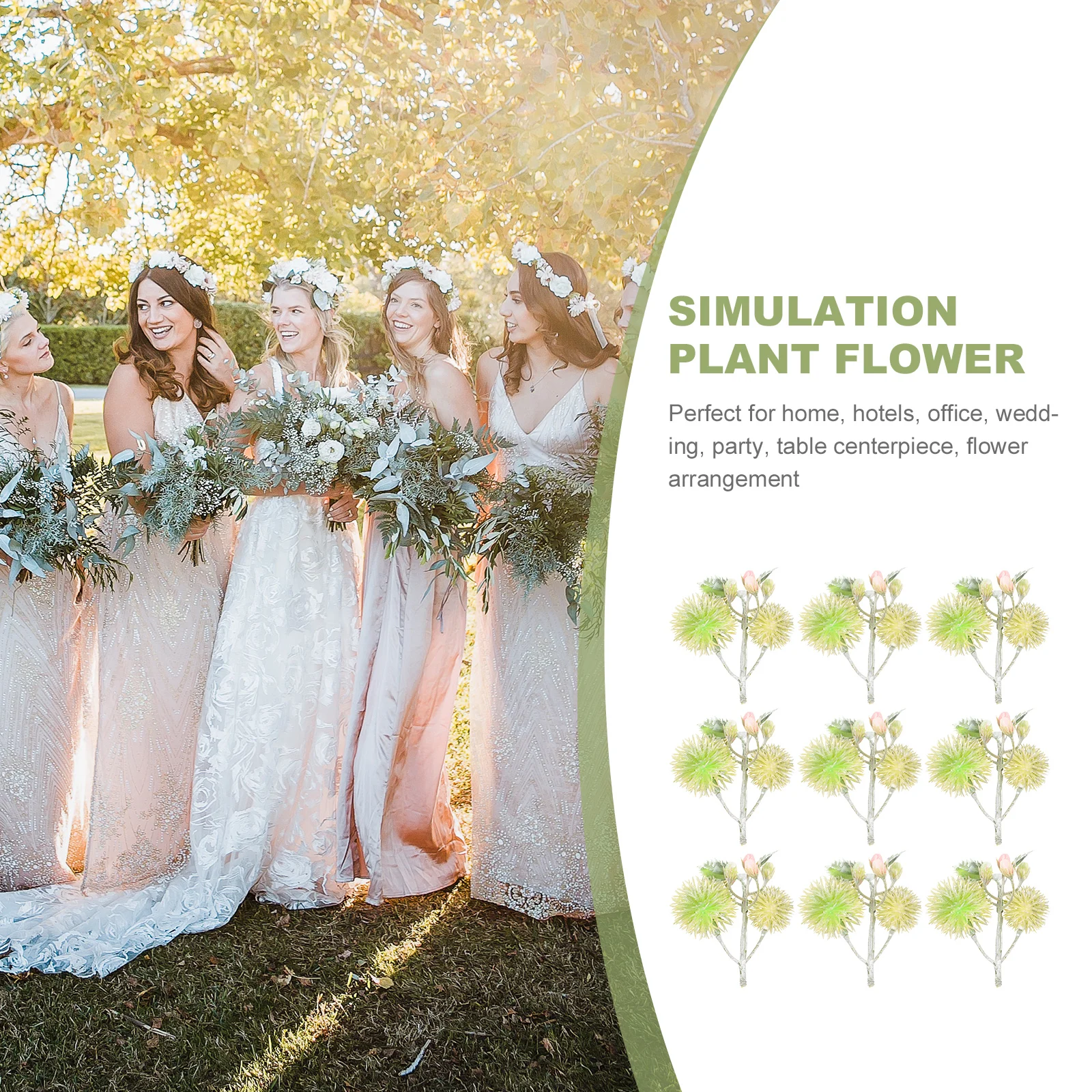 

12 Pcs Flowers Simulated Plant Unique Fake Plant for Wedding Fall Decoration DIY Decor Fake Flower Plastic Flower
