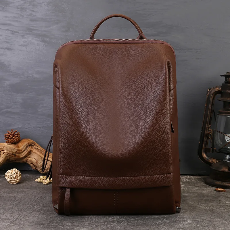 

2026 Business Trip 15-Inch Laptop Backpack First Layer Soft Cowhide Large Capacity Leisure Women's Backpack