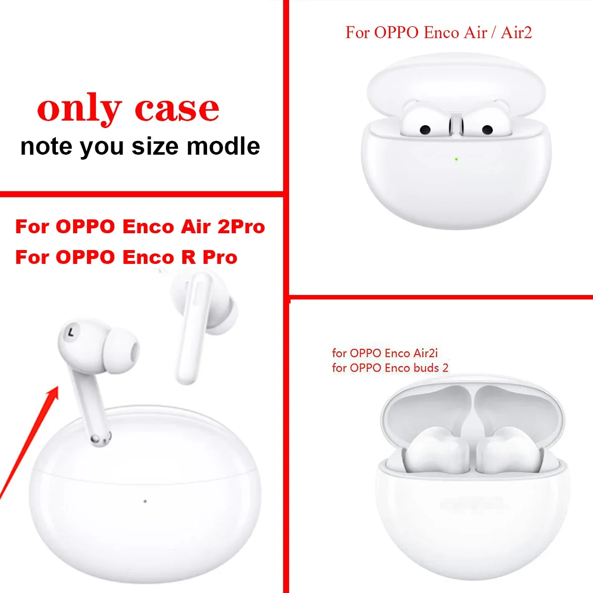 luxury For OPPO Enco X/Enco air 2/2pro/Enco air3/ free 2/2I/ free 3 Cover Silicone Transparent Earphone Shockproof Cover