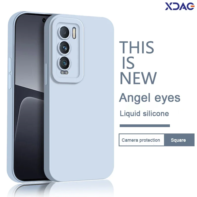 

Soft Square Case for OPPO Realme GT Explorer Master 5G Angel Eyes Original Liquid Silicone Phone Cover Matte Solid Color Housing