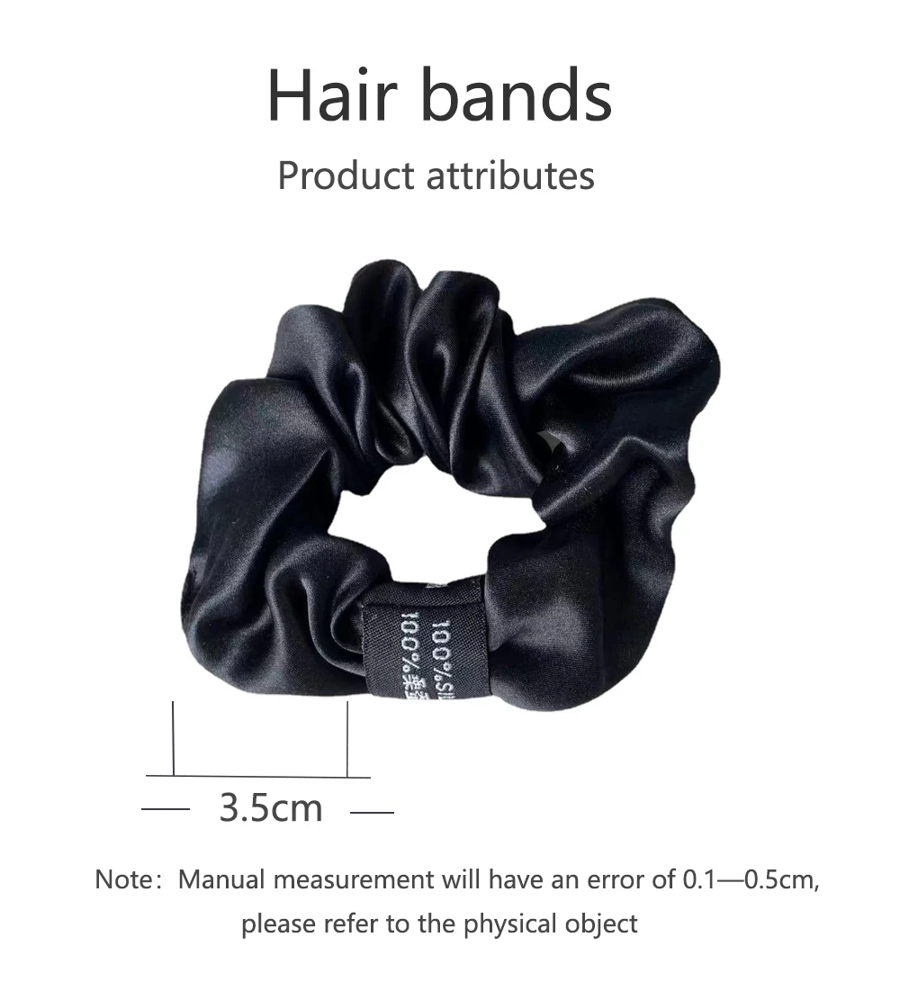 100 % reine Maulbeerseide, große Haargummis, Gummibänder, Haargummis, Gummi-Gummibänder, Pferdeschwanzhalter für Frauen und Mädchen, Haar-Accessoires – Detail 2