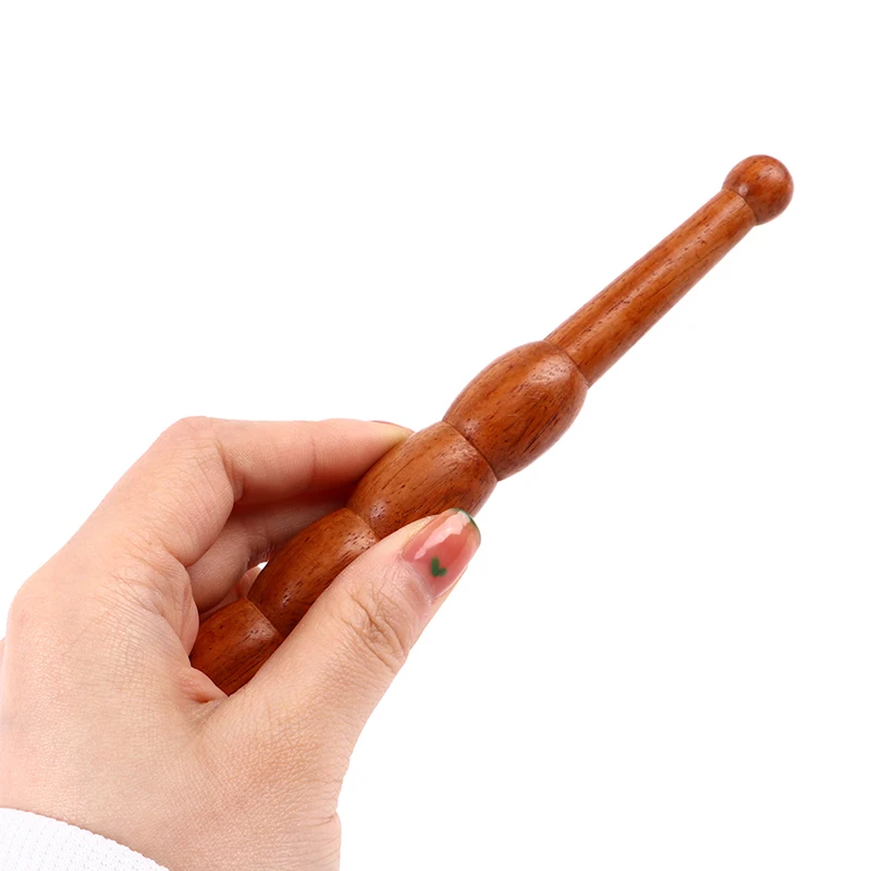 1pcs Finger Back Massage Fragrant Wood Spa Acupressure Point Meridians Scraping Stick Mini Finger Body Massager