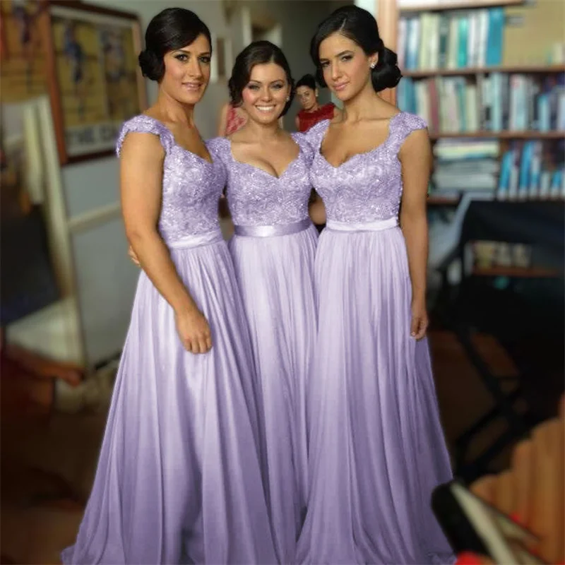 A Line Chiffon Applique Beading Sashes Off Shoulder Bridesmaid Dresses Wedding Party Formal Prom Evening Lace Up Back