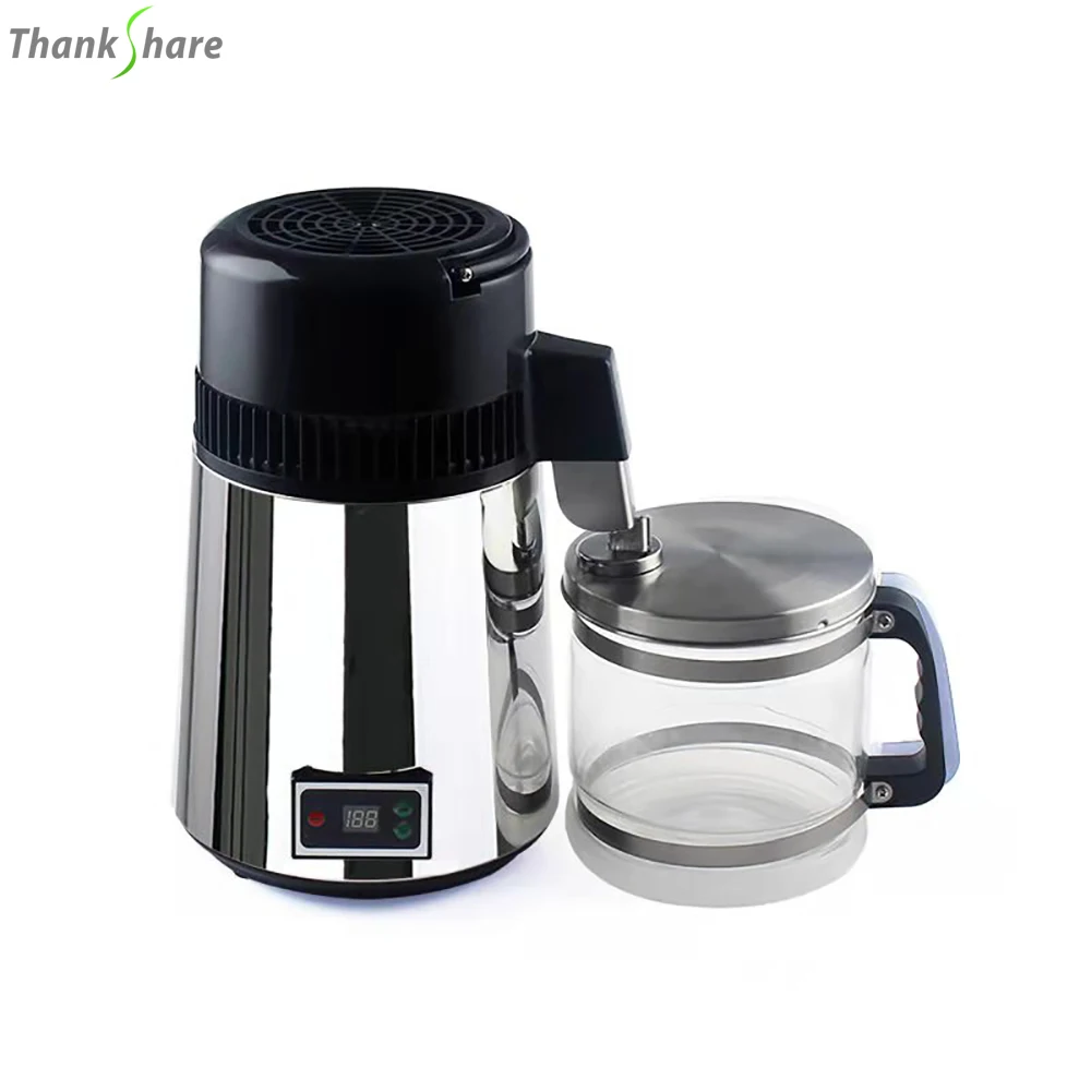 4L Dental Distilled Water Machine Filter Stainless Steel Electric Distillation Purifier Jug Pure Water Distiller 110V 220V