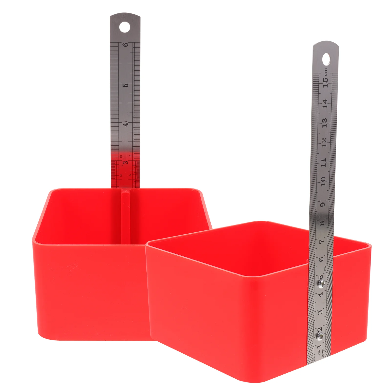 2 Pcs Spirit Level Ruler Box Leveling Tool Horizontal Line for Utensils Plate Green Beam