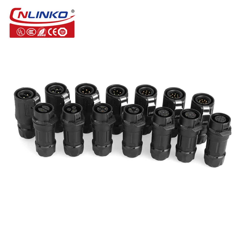 Cnlinko LP16 series power electric ip68 waterproof connector 2 3 4 5 7 8 9 pin aviation connectors