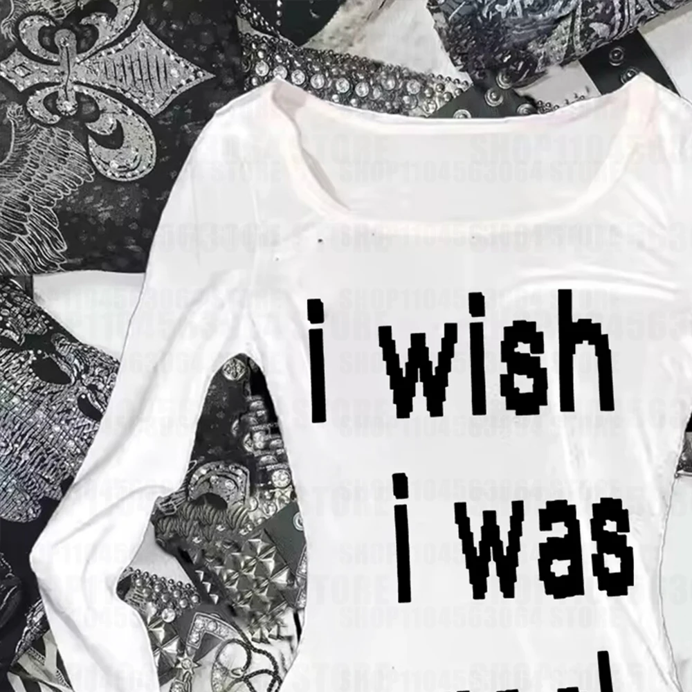 Y2K ملابس نسائية صيفية قميص قصير نسائي يومي مطبوع عليه حروف البكر شارع العليا بأكمام طويلة موضة بسيطة غير رسمية