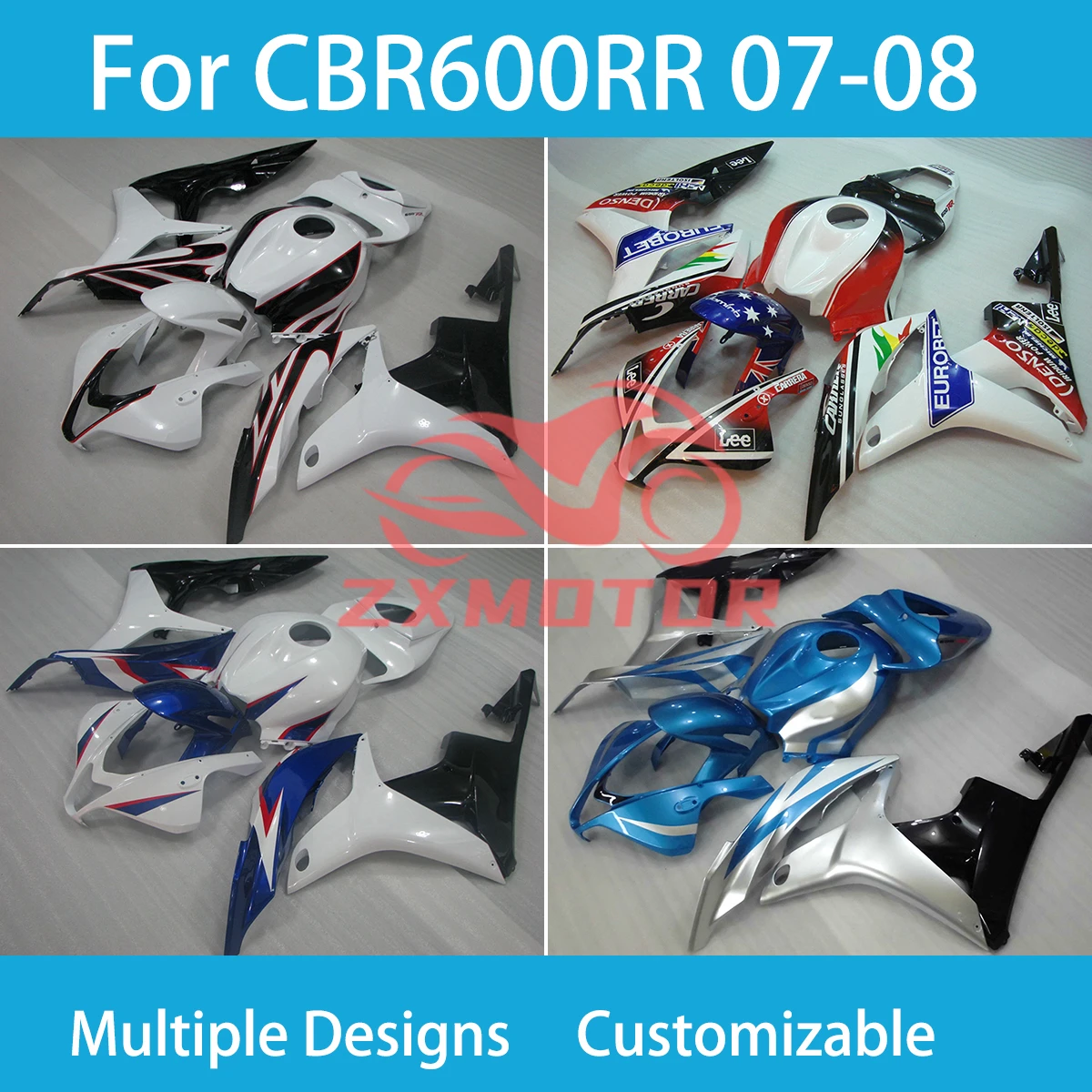 

Обтекатели CBR600RR 2007 2008 для Honda CBR 600RR 07 08, гоночный на мотоцикл, индивидуальный комплект обтекателей из АБС-пластика высокого качества