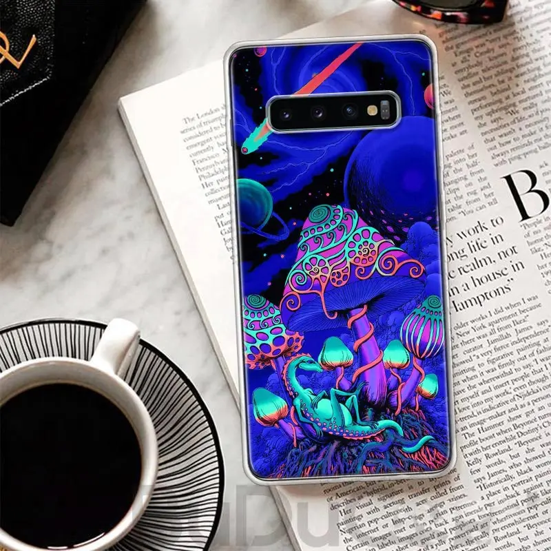 Weird Mushroom Psychedelic Cover For Samsung Galaxy S23 S22 S24 Ultra S21 Plus S20 FE Phone Case S10 + S10E S9 S8 Print Coque