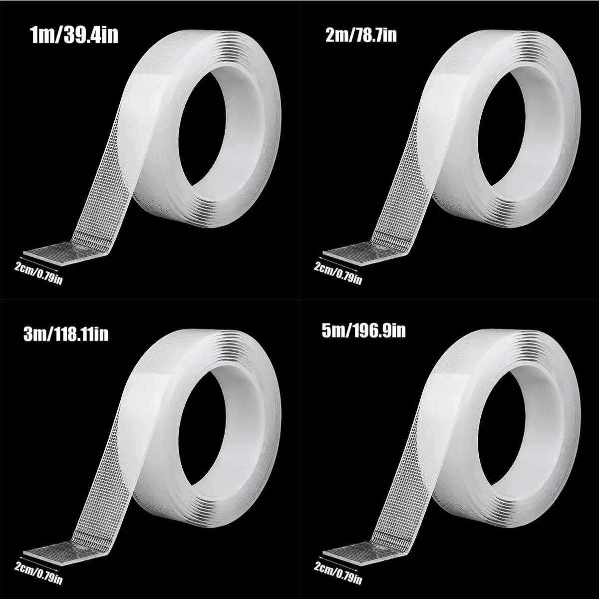 1-5m Ultra-strong Double-sided Adhesive Nano Tape Clear Removable Waterproof Extra Strong Sticky Strip Heavy-duty Two Side Tape