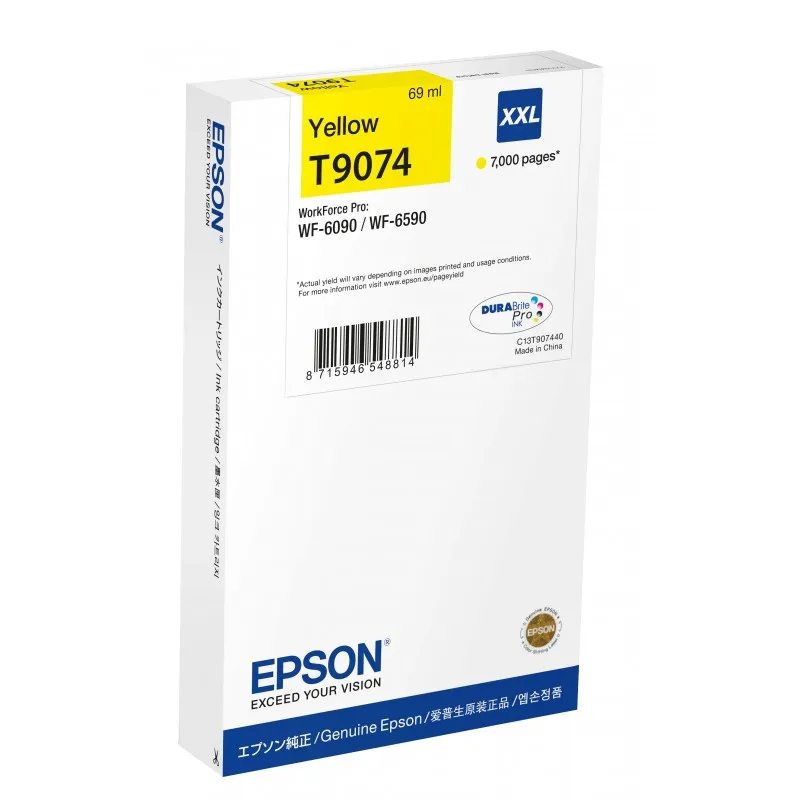 Epson T9074 yellow Original ink cartridge-C13T907440 T9074 tintasycartuchos.com