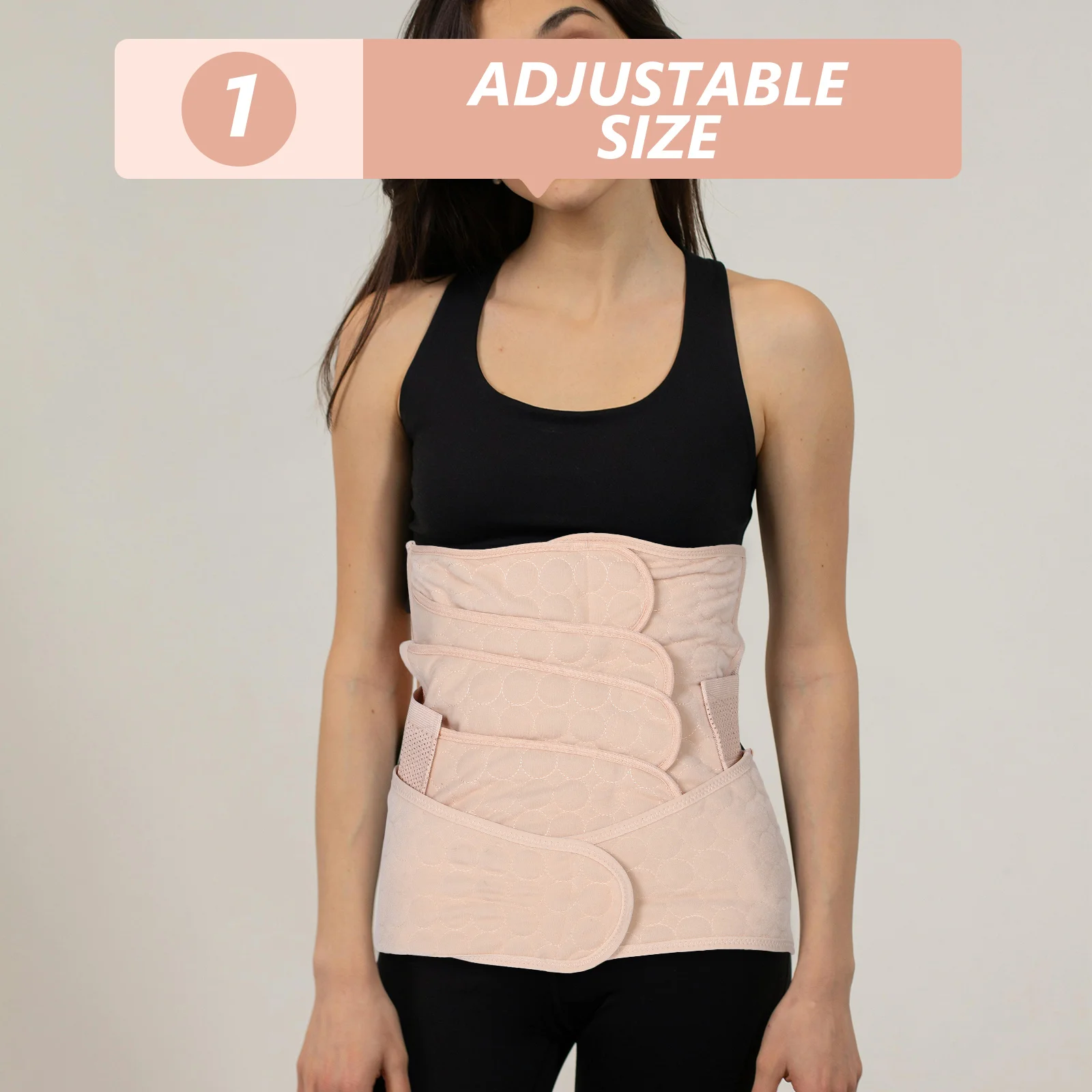 

Postpartum Belly Wrap Beige M Breathable Waist Shapewear Band Postnatal Recovery Support After Birth Belly Binder Compression