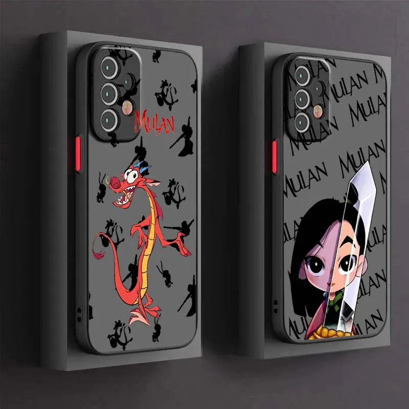 

Goofy Goof Mulan Dragon Art For Samsung S25 S24 S23 S22 S21 S20 S10 S9 Ultra Plus Edge FE 5G Frosted Translucent Phone Case