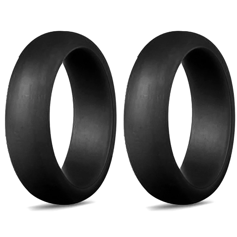 2PCS Popular For Men Women Silicone Cool Rings Environmental Outdoor Sports Ring 5.7Mm 5