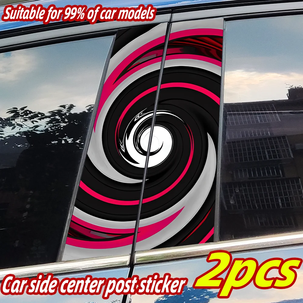

Vortex Car Stickers Auto B Pillar Waterproof Center Column Decor Cover Scratches Car Doors Pillar Sunscreen Decals Accessories