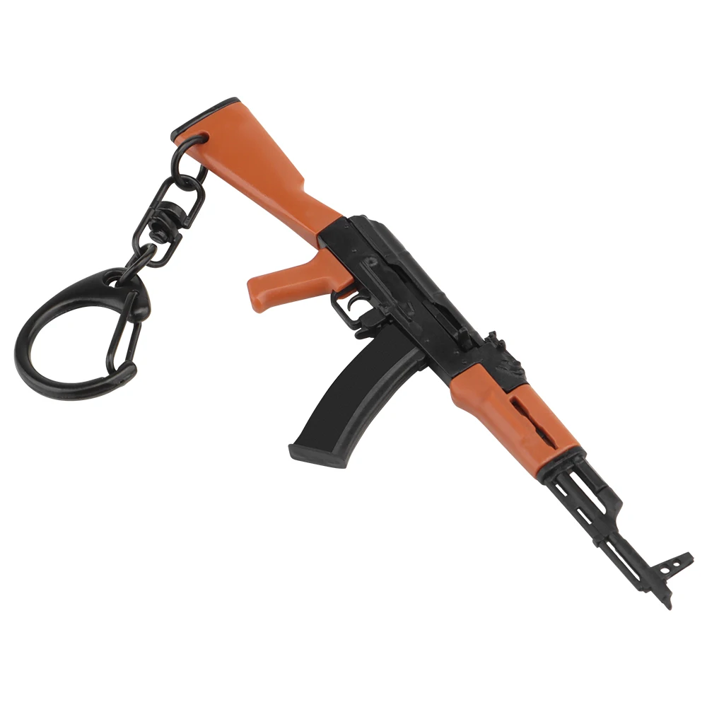 Mini Rifle Gun Keychain, Brinquedo em miniatura, Chaveiro Forma, Pistola Pingente, Presente de ornamento para o Exército Fan Collection, 1:9, AK47