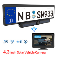 4.3inch Solar Vehicle Wireless Reverse Camera For Car RV Truck Pickup 12V-32V Car Monitor HP HD WIFI watch View Camera